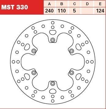 Диск тормозной LUCAS MST330