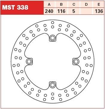 Тормозной диск LUCAS MST338