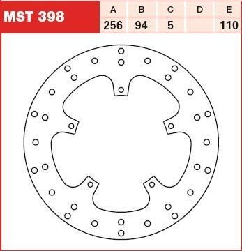 Диск тормозной TRW LUCAS MST398 для HONDA VFR 750 F 1990-1997, VFR 800 1998-2009