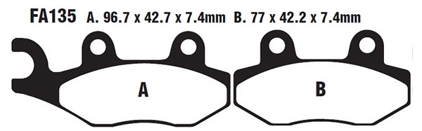 Колодки тормозные дисковые EBC FA135TT