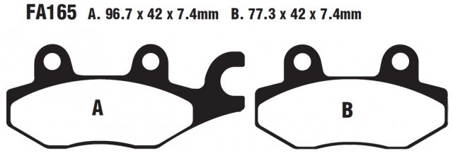 Колодки тормозные дисковые EBC FA165TT
