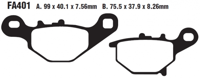 Колодки тормозные дисковые EBC FA401TT