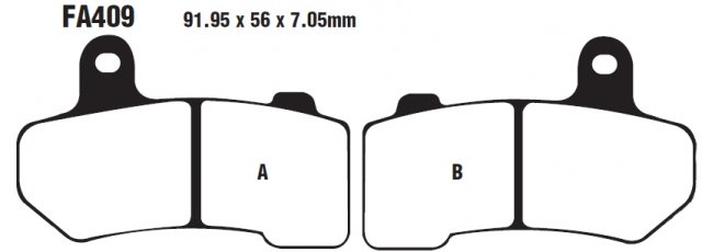 Колодки тормозные дисковые EBC FA409V