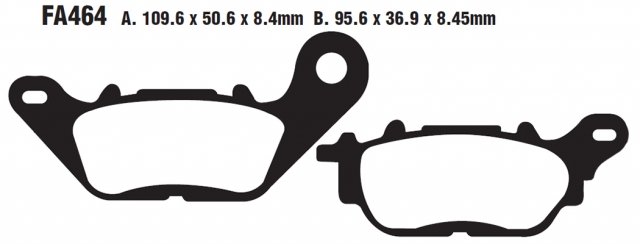 Колодки тормозные дисковые EBC FA464
