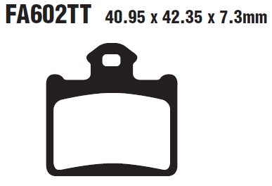 Колодки тормозные дисковые EBC FA602TT