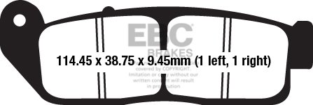 Колодки тормозные дисковые EBC FA672HH