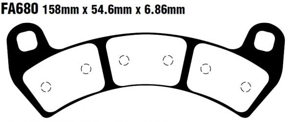 Колодки тормозные дисковые EBC FA680R