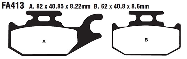 Колодки тормозные дисковые EBC SFA413