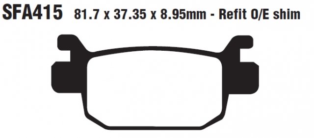 Колодки тормозные дисковые EBC SFA415