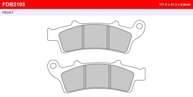 Колодки тормозные дисковые FERODO FE FDB2105EF