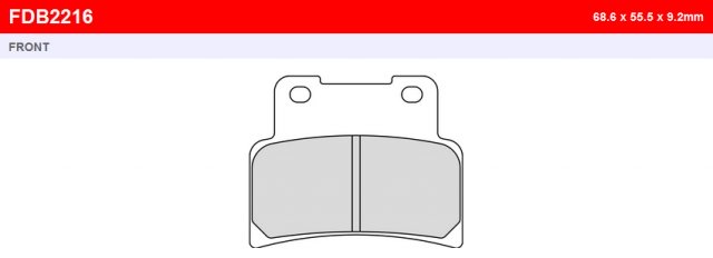 Колодки тормозные дисковые FERODO FE FDB2216ST