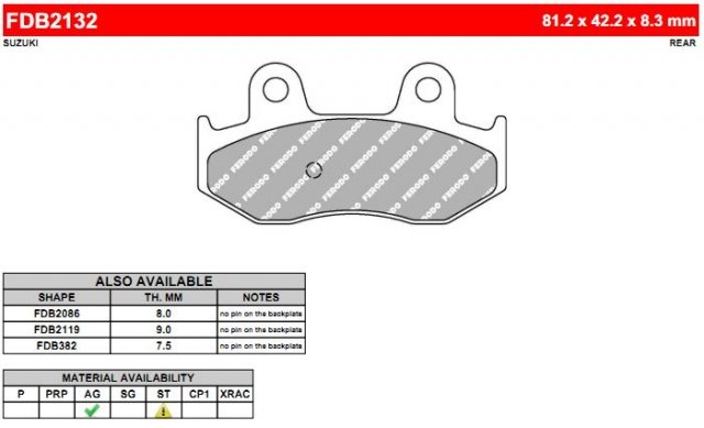 Колодки тормозные дисковые FERODO FE FDB2132EF