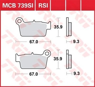 Колодки тормозные дисковые LUCAS MCB739RSI