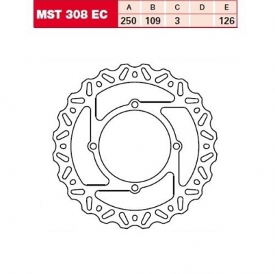 Тормозной диск LUCAS MST308RAC