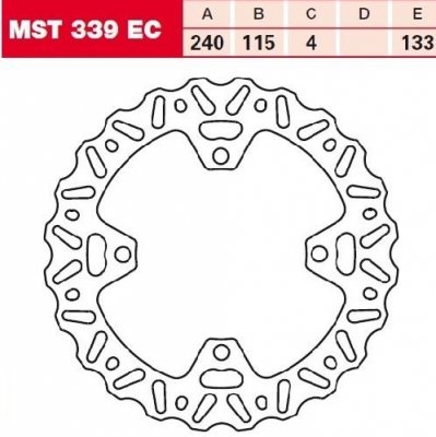 Диск тормозной LUCAS MST339EC