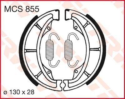 Колодки тормозные барабанные LUCAS MCS855