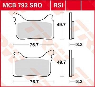 Колодки тормозные дисковые LUCAS MCB793RSI