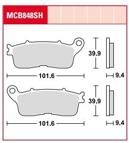 Колодки тормозные дисковые LUCAS MCB848SH