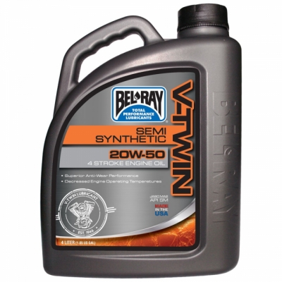 Масло моторное Bel-Ray V-TWIN SEMI-SYNTHETIC ENGINE OIL 20W-50 4L