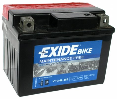 Аккумулятор EXIDE YTX4L-BS
