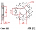 Звезда передняя JT Sprockets JTF512.17RB