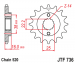 Звезда передняя JT Sprockets JTF736.15