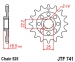 Звезда передняя JT JTF741.14 для DUCATI 749 2003-2006, 525 шаг, 14 зубьев