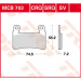 TRW LUCAS MCB703CRQ - передние дисковые тормозные колодки для агрессивной езды и соревнований