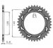 Звезда задняя SunStar 1-3471-42