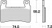 Колодки тормозные дисковые SBS 734HS (MCB703, FDB2079)