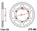 JT JTR460.50SC - звезда задняя самоочищающаяся KAWASAKI KX/KXF 1984-2020, 520 цепь, 50 зубьев