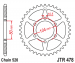 Звезда задняя JT JTR478.46