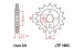 Звезда ведущая(передняя) JT Sprockets JTF1903.14 для KTM 125 DUKE 2011-2020, KTM 200 DUKE 2012-2020