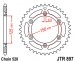 JT JTR897.40SC - звезда задняя KTM EXC/SX/EXC-F 200/250/300/400/450/530 ультралегкая самоочищающаяся