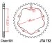 Звезда задняя легкосплавная JT Sprockets JTA752.45